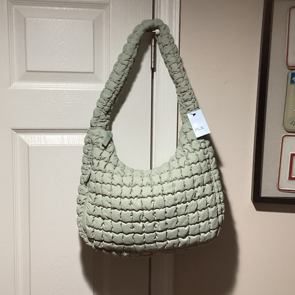 FLX Handbags - FLX Women's Quilted Hobo Bag in Light Sage - see description